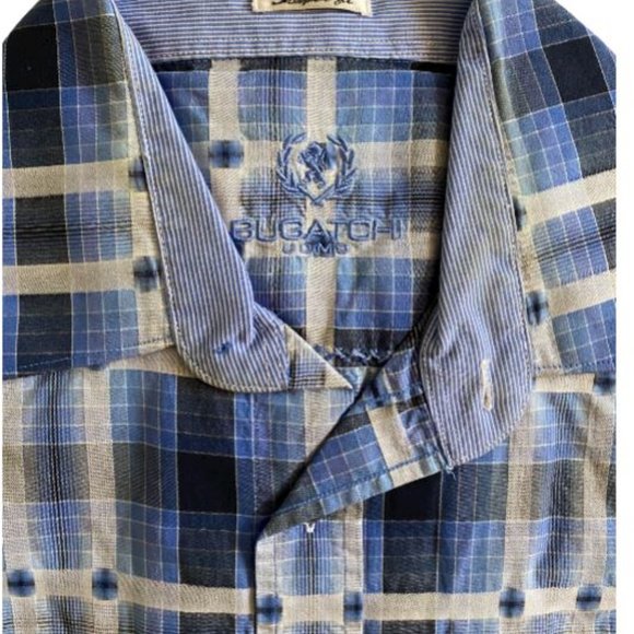 BUGATCHI Men's 100% Cotton button-down Long-sleeved Shirt Medium - Picture 3 of 9